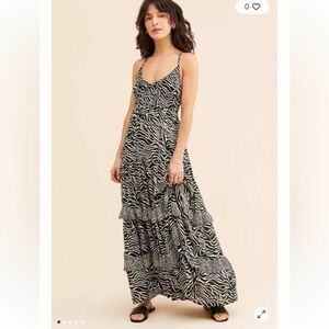 Anthropologie Lusana Marise Maxi Dress size MP